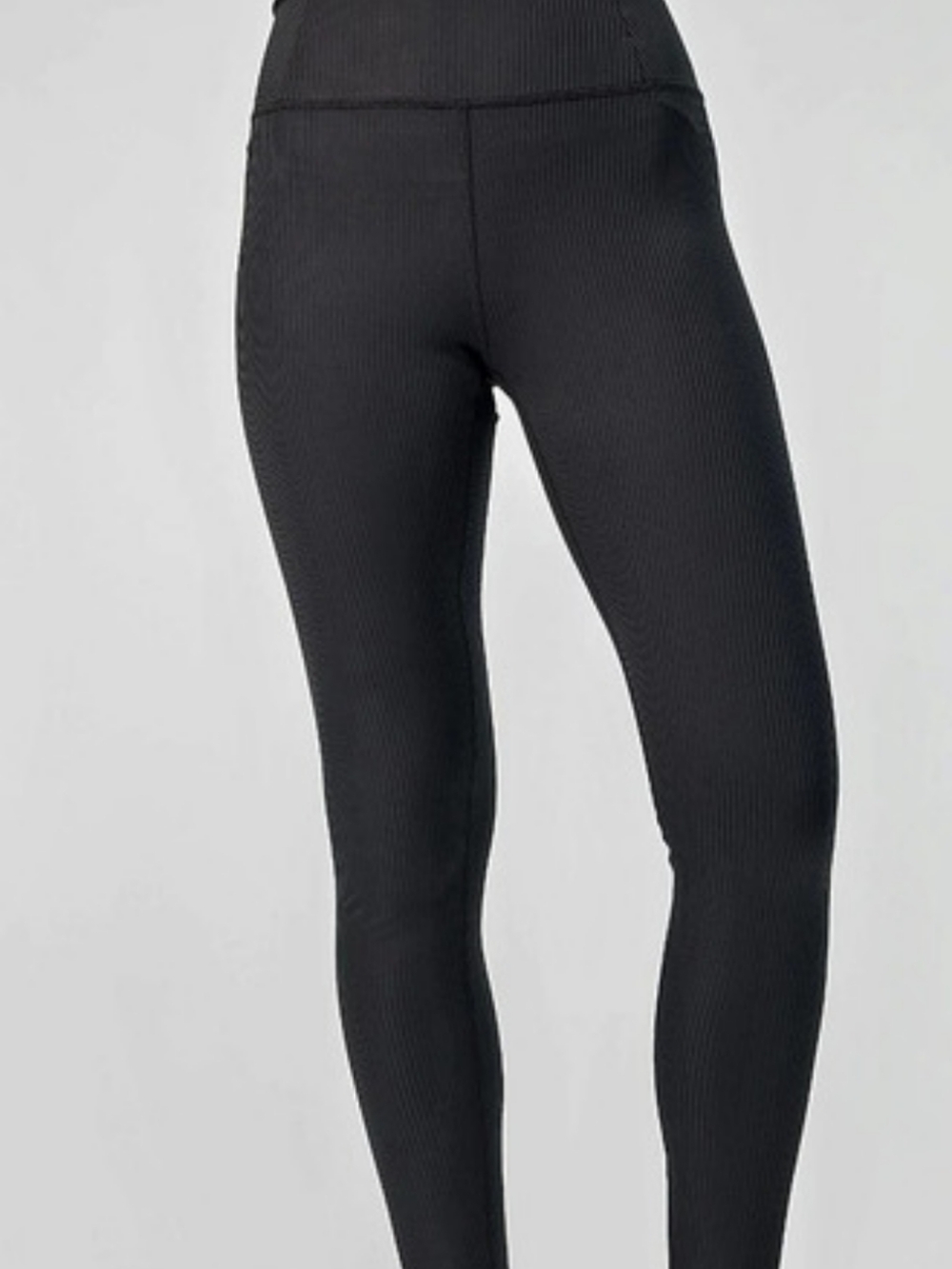 Girlfriend Collective Ribbed High-Rise Legging Black
